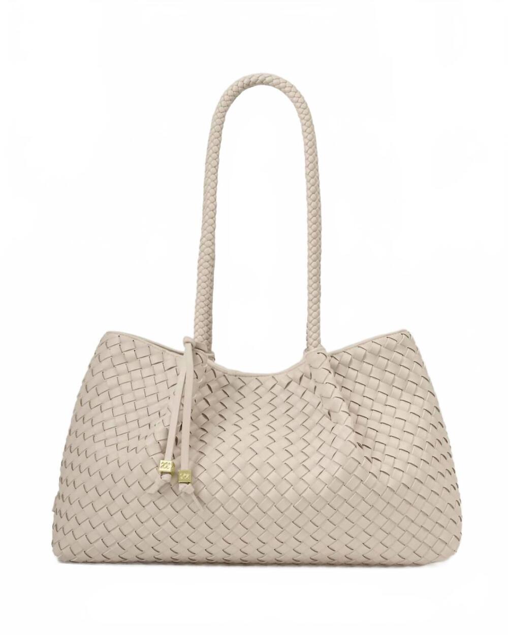 NEW KATIE LOXTON women's nova small shoulder tote bag in oyster
